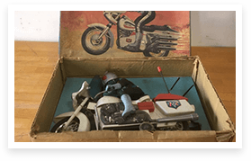 「70年代 ヨネザワ製仮面ライダー サイクロン号」写真